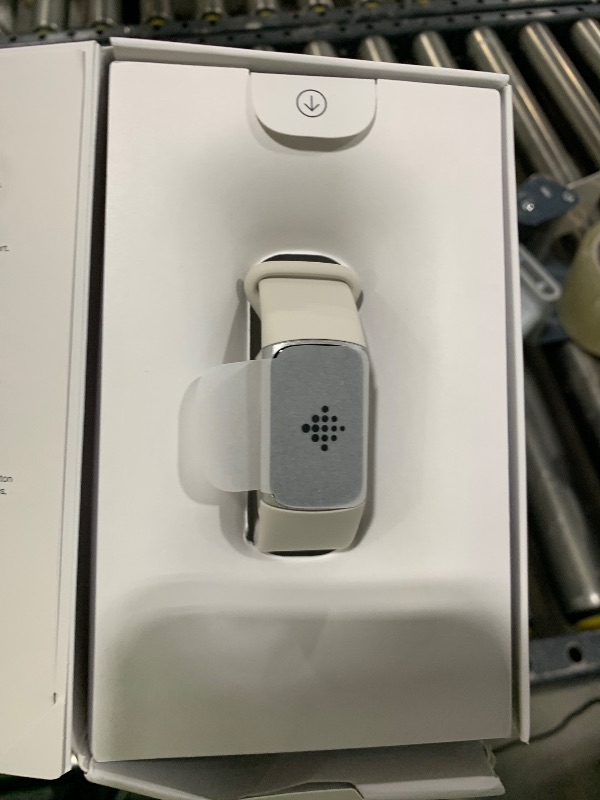 Photo 1 of Fitbit Charge 6 Fitness Tracker with Google apps, Heart Rate on Exercise Equipment, 6-Months Premium Membership Included, GPS, Health Tools and More, Porcelain/Silver, One Size (S & L Bands Included)