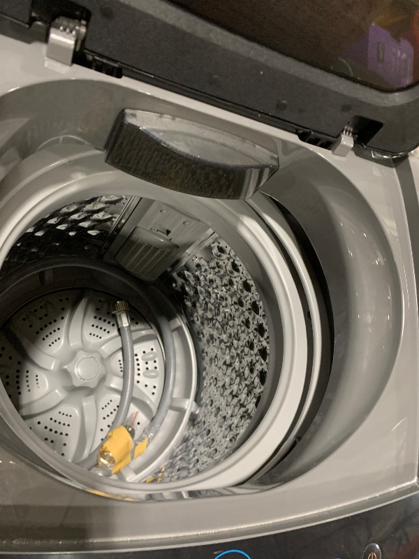 Photo 1 of Comfee Portable Washing Machine, 0.9 cu.ft Compact Washer With LED Display, 5 Wash Cycles, 2 Built-in Rollers, Space Saving Full-Automatic Washer