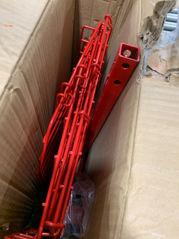 Photo 1 of Foldable Folding Scooter Rear Basket for Golden & Pride Mobility Scooters & Powerchairs - Color: RED (Only Works with Scooters & Power Chairs Equipped with 1" x 1" Hitch Receiver)