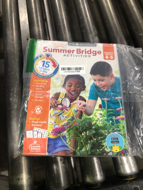 Photo 1 of Summer Bridge Activities 4th to 5th Grade Workbooks All Subjects, Activity Book With Math, Reading Comprehension, Science, Fitness, Social Studies, Writing Practice, and Flash Cards (Volume 6)