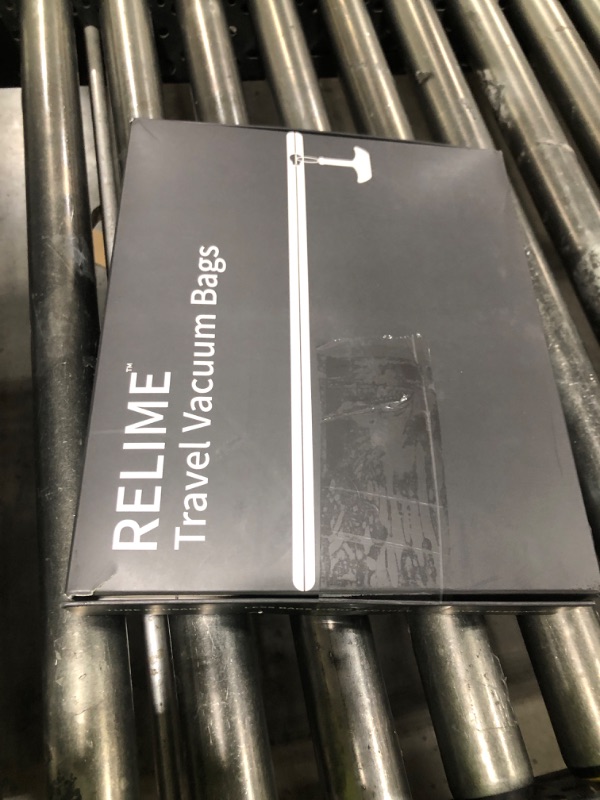 Photo 1 of Relime Vacuum Bags for Travel Luggage with Wireless Pump, Revolutionary Reusable Compression Bags for Carry On Suitcases and Backpack, Vacuum Seal Packing cube for Cloth Packing (2PC + PUMP)