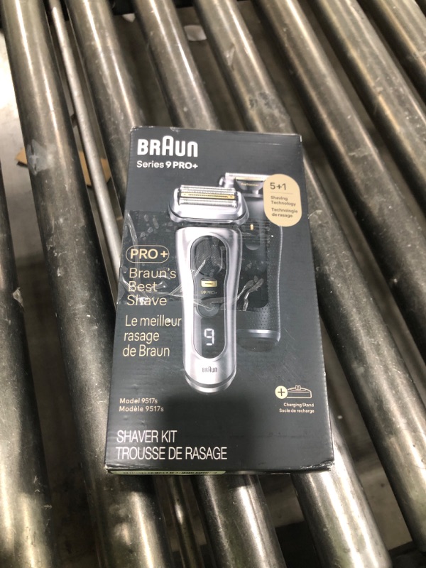 Photo 1 of Braun Series 9 9517s PRO+ Electric Razor for Men, 5 Pro Shave Elements & Precision Long Hair ProTrimmer, Charging Stand, Braun’s Best for Smooth Skin, Wet & Dry Electric Razor with 60min Runtime