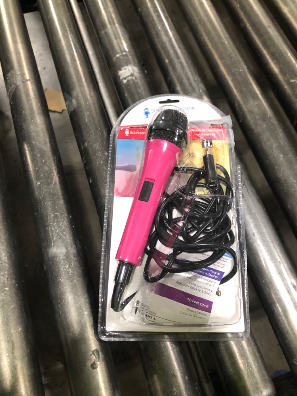 Photo 1 of Singing Machine Wired Microphone for Karaoke, (Pink) - Unidirectional Dynamic Vocal Microphone - Plug-In Microphone for Karaoke Machine, AMP, & Speaker - Mic for Singing, Public Speaking, & Parties