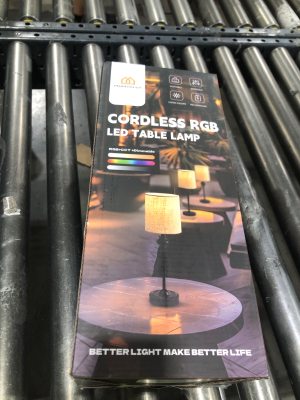 Photo 1 of Cordless LED Table Lamps with Remote Control 1 Pack Rechargeable Battery Operated Desk Lamp 10 Levels Dimming 12RGB Color&Timing Outdoor Portable Table Lamp for Restaurant, Bars,Patio,Cafe,Camping
