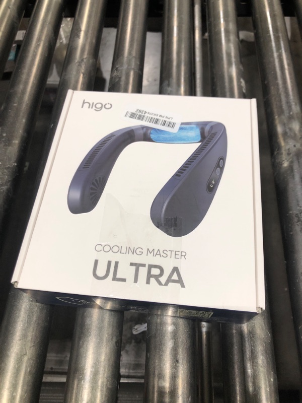 Photo 1 of HIGO CoolMaster Ultra Neck Fan, Neck Air Conditioner, 2-in-1 Cooling Neck Fan Portable Rechargeable, Wearable Personal Fan, 5500mAh Large Battery, Ergonomic Design, Frost White