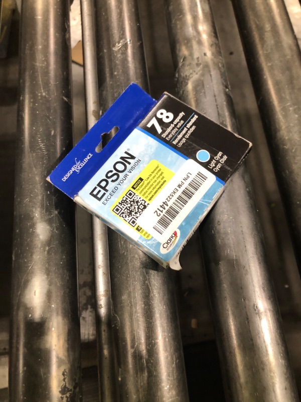 Photo 1 of EPSON 78 Claria Hi-Definition Ink Standard Capacity Light Cyan Cartridge (T078520) Works with Artisan 50, Photo R260, R280, R380, RX580, RX595, RX680