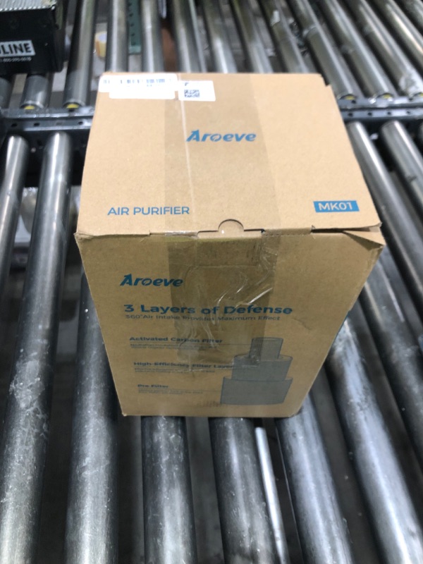 Photo 1 of AROEVE Air Purifiers for Bedroom Home, 3 Layer Filter for Smoke Pollen Allergies Pet Dander Odor, Sleep Mode for Better Sleep, Energy Saving, 3 Speeds, Timer for Office, Dorm, Kitchen, MK01, White
