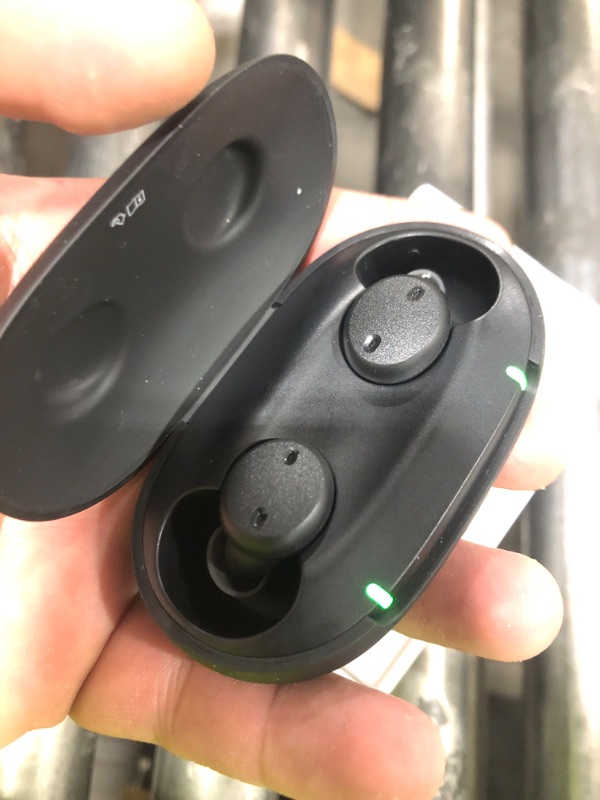 Photo 1 of Sony CRE-E10 Self-Fitting OTC Hearing Aids for Mild to Moderate Hearing Loss, Prescription-Grade Sound Quality, Comfortable Earbud Design, Bluetooth Enabled for iOS, and Rechargeable Battery, Black