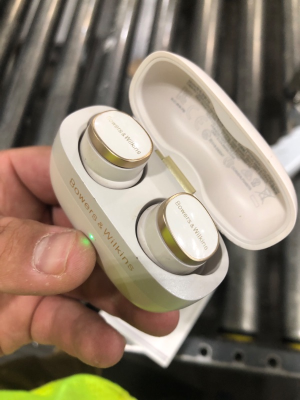 Photo 1 of Bowers & Wilkins Pi8 Wireless Earbuds (Dove White), in-Ear Bluetooth Earphones with Qualcomm Chipset & aptX Lossless, Active Noise Cancelling Earbuds, 3 Built-in Mics, 15-Min Quick Charging