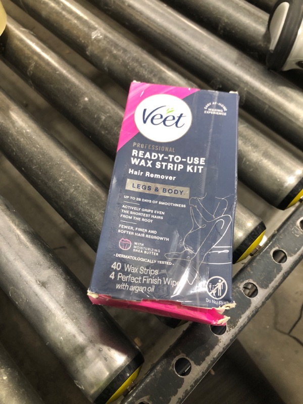 Photo 1 of VEET Sugar Wax Strips For Women's Body Hair Removal, Bikini Hair Removal Kit, Pubic, Dermatologically Tested For Body & Intimate Areas, 40ct Wax Strips with Shea Butter & 4ct Wipes