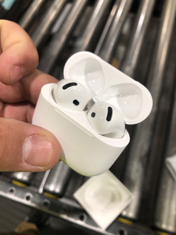Photo 1 of Apple AirPods 4 Wireless Earbuds, Bluetooth Headphones, with Active Noise Cancellation, Adaptive Audio, Transparency Mode, Personalized Spatial Audio, USB-C Charging Case, Wireless Charging, H2 Chip