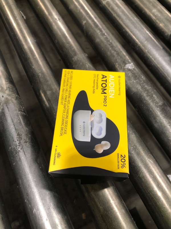 Photo 1 of Audien ATOM PRO 2 Wireless Rechargeable OTC Hearing Aid, Premium Comfort Design and Nearly Invisible