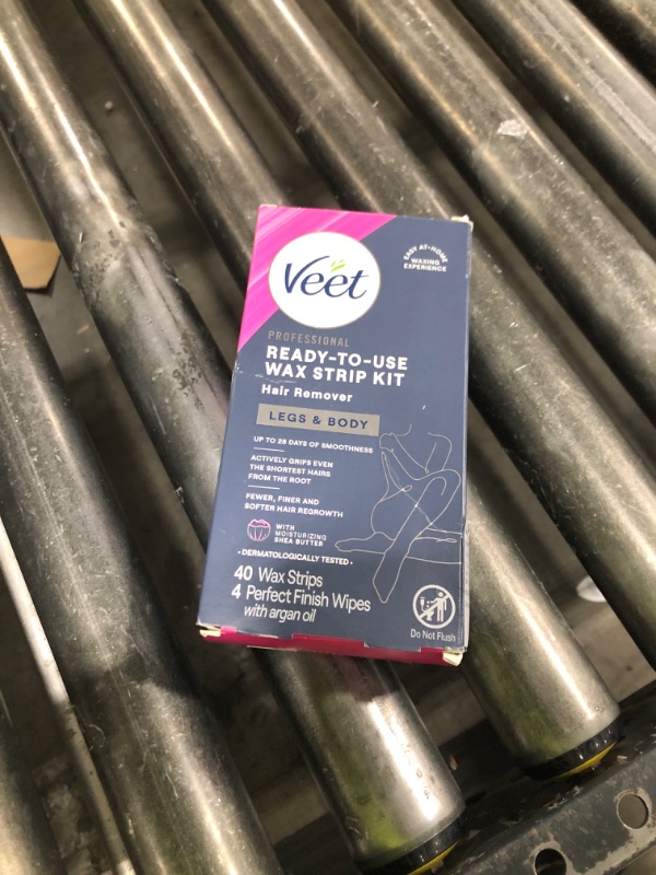 Photo 1 of VEET Sugar Wax Strips For Women's Body Hair Removal, Bikini Hair Removal Kit, Pubic, Dermatologically Tested For Body & Intimate Areas, 40ct Wax Strips with Shea Butter & 4ct Wipes