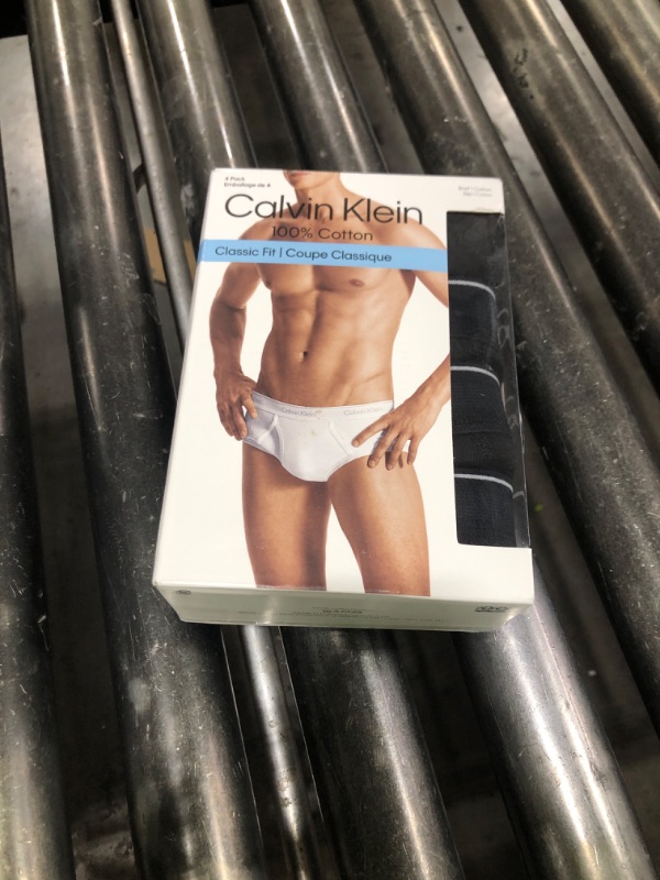 Photo 1 of Calvin Klein Men's Underwear Cotton Classics 4 Pack Briefs, Black, Medium