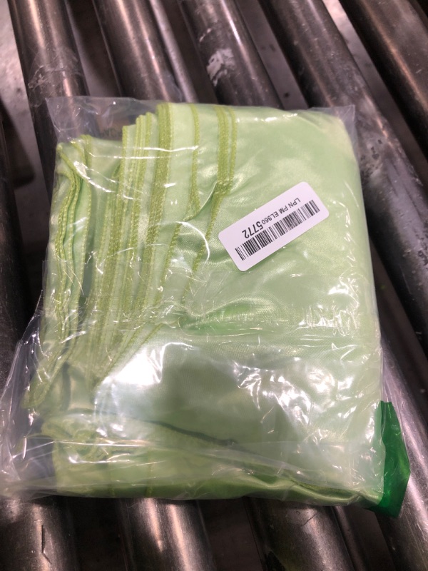 Photo 1 of 10-Pack Green Satin Table Runner 12 x 108 Inch Long Bright and Smooth Silk Fabric Table Runner for Wedding Banquet Birthday Party Decoration