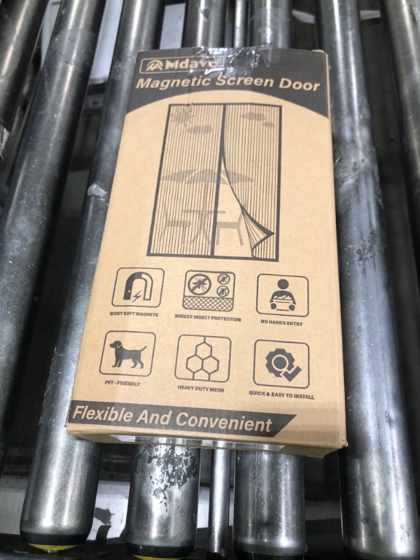 Photo 1 of Mesh Screen with Magnetic Closure-Keeps Bugs Out Let Breeze in, Heavy Duty - Pet and Kid Friendly, Works with Front, Sliding Doors (38 x 82 Inch)