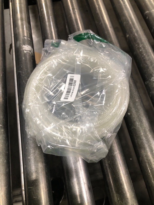 Photo 1 of 1/2" ID x 3/4" OD - 10 Ft High Pressure Braided Clear PVC Vinyl Tubing Flexible Vinyl Tube, Heavy Duty Reinforced Vinyl Hose Tubing