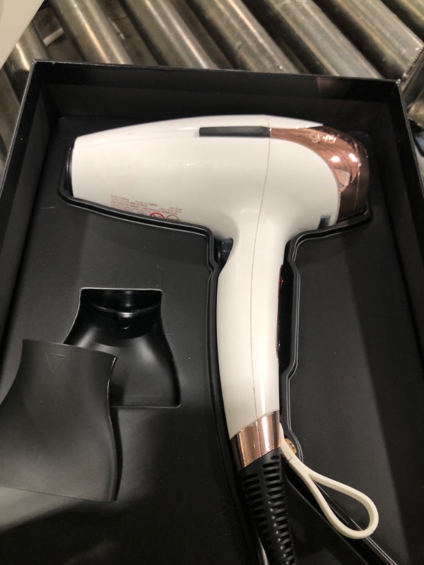 Photo 1 of ghd Helios Professional Hair Dryer - Advanced 1875W Blow Dryer with Aeroprecis Technology, 75mph Airflow, Ionic Frizz Control, More Shine, Lightweight Design and Low Noise - White