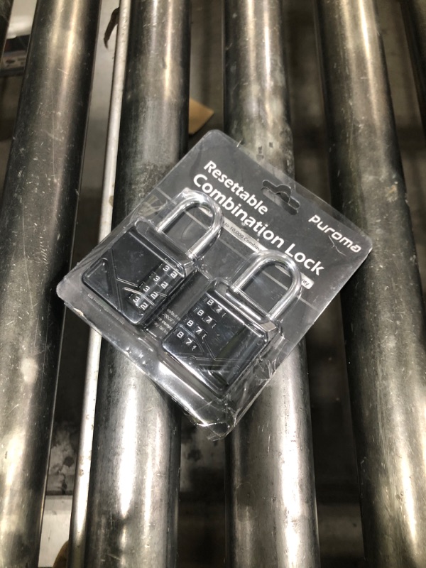 Photo 1 of Puroma Combination Padlock, 4 Digit Waterproof Locks Outdoor Code Lock for Locker, School Gym Locker, Sports Locker, Gate, Case, Hasp Storage (2 Pack, Black)