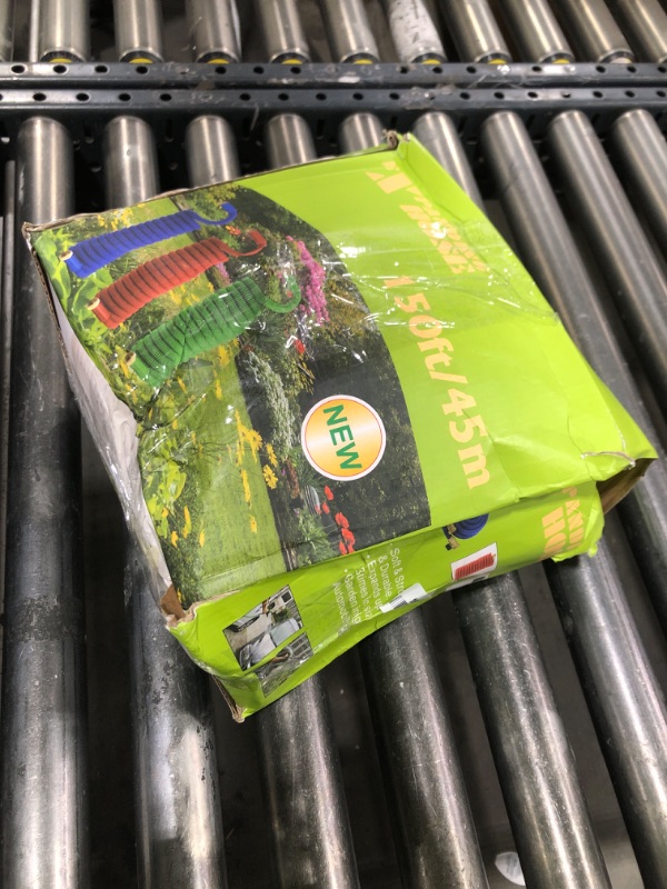 Photo 1 of 150 ft Expandable Garden Hose - 2025 New Upgraded Retractable Flexible Water Hoses 150 ft with 10 Function Spray Nozzle, Lightweight, Kink-free,Expanding Hose With 3/4" Solid Brass Fittings