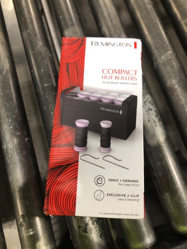 Photo 1 of Remington Compact Ceramic Dual Voltage Hot Rollers for Long and Short Hair, Hair Setters, Hair Curlers, 1-1 ¼" Purple/Black, 10 Piece Set 