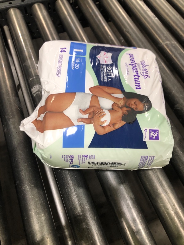Photo 1 of Always Discreet Postpartum and Adult Incontinence Underwear for Women, Size L, Maximum Protection, 14 CT