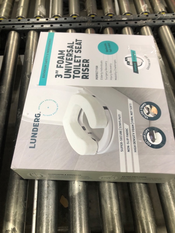 Photo 1 of Toilet Seat Riser for Seniors - Adds 3 inches. Universal Fit - Raised Toilet Seat Cushion with High-Density Foam for Enhanced Comfort & Elevation. Easy to Clean. Post-Surgery Must Have (White)