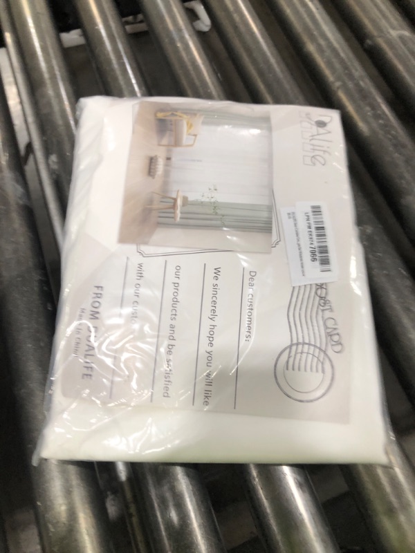 Photo 1 of DUALIFE White Sheer Curtains 54 Inch Length with Grommet,Look Semi Sheer Windows Panels,Elegant Solid Color Touch Soft Drapes, 52X54 Inch for Living Room Bedroom,Set of 2 Panels