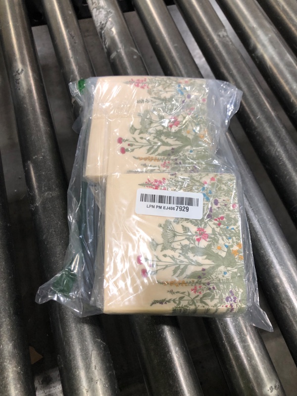 Photo 1 of Sinmoe 200 Pcs Wildflower Napkins Floral Paper Napkins Disposable Decorative Wild Flower Cocktail Hand Towels for Summer Dinner Wedding Home Bathroom Holiday Party Supplies, 5 x 5 Inch