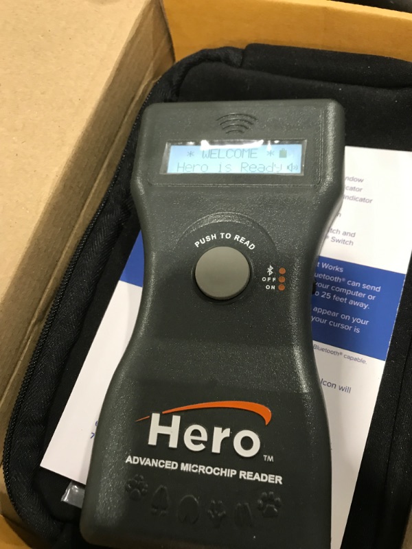 Photo 1 of Hero Pet Microchip Reader, Bluetooth, Includes Case and Test Chip