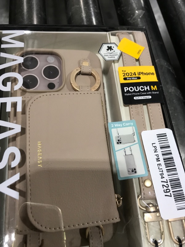 Photo 1 of MAGEASY Designed for iPhone 16 Pro Max Wallet Case 6.9" - Detachable Wallet Case with Crossbody Strap, 16ft Ultimate Drop Protection, [The Only Phone Case with Purse Compatible with MagSafe] | Pouch M