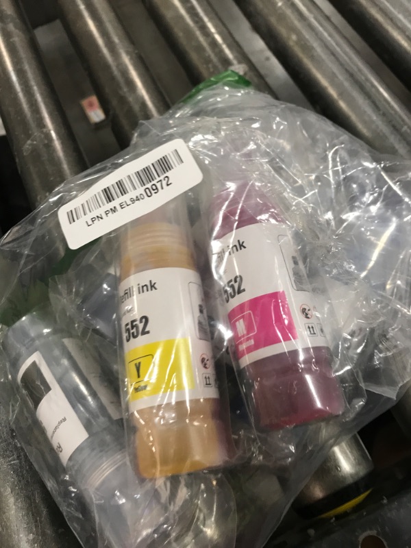 Photo 1 of Topcolor 552 Ink Bottles 6 Pack ET-8550 ET-8500 Replacement for 552 Ink Refill Bottle Work for Photo ET 8550 ET8550 Photo ET 8500 ET8500 8550 8500 Printers (BK PB C M Y GY)