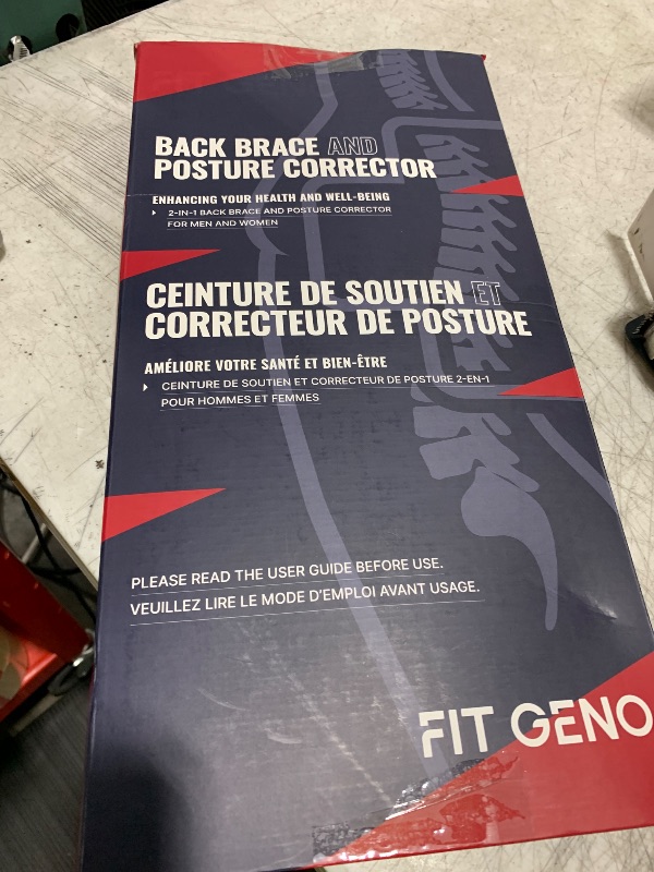 Photo 1 of Fit Geno Back Brace Posture Corrector for Women and Men, Shoulder Straightener, Adjustable Full Back Support, Upper and Lower Back Pain Relief - Scoliosis, Hunchback, Hump, Thoracic, Spine Corrector