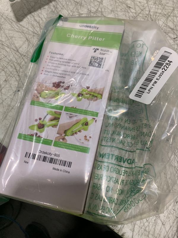 Photo 1 of Cherry Pitter - Ordekcity Stainless Steel Cherries Corer Pitter Tool with Hand-held Push Design, Save Time & Space for Making Cherry Jam with Lock Design(Black)
