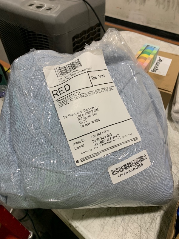Photo 1 of Madison Park Cooling Blanket, 70% Rayon bamboo-based, 30% Cotton, Lightweight and Breathable for Hot Sleepers, Ultra Soft and Snag-Resistant, Summer Blanket for Bed or Couch, King 108"x90", Light Blue