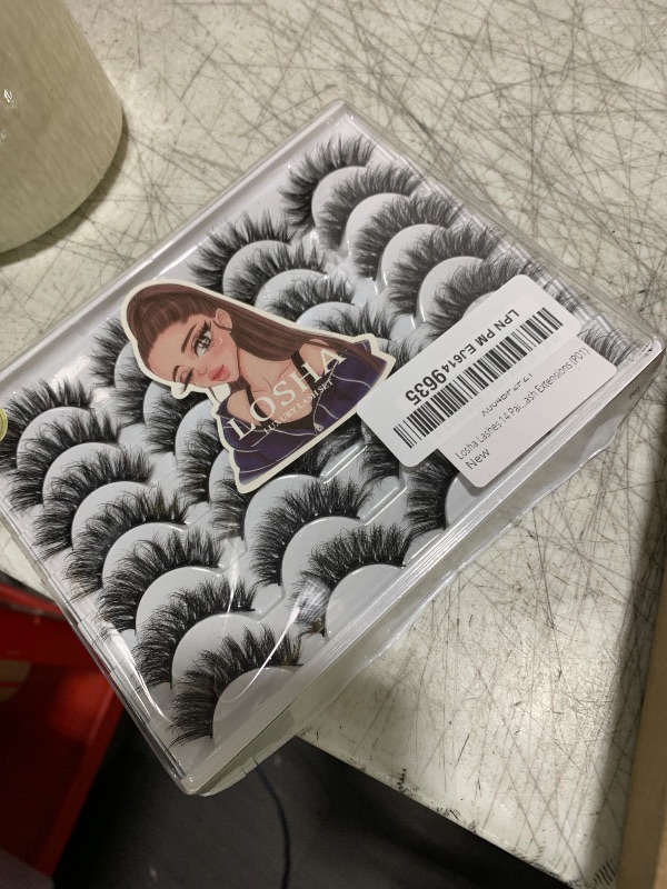 Photo 1 of Losha Manga Lashes Natural Look Wispy False Eyelashes 20 Pairs 2 Styles Mixed Soft Fake Eye Lashes Pack Vegan Asian Anime Eyelashes (20P-Manga)