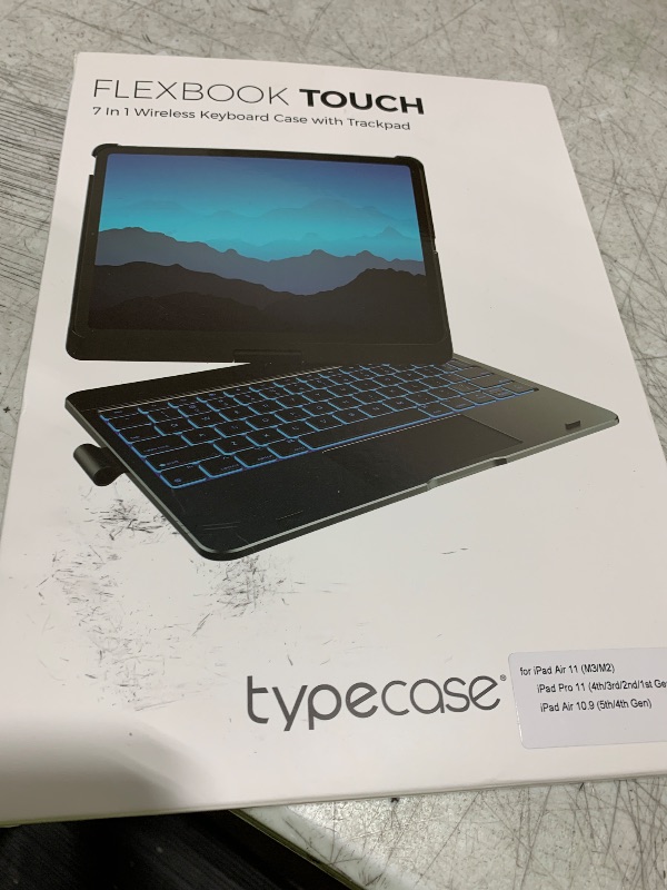 Photo 1 of typecase Touch Keyboard Case for iPad Air 11-inch (M3 2025 / M2 2024)& iPad Pro 11(4th/3rd/2nd/1st Gen):Multi-Touch Trackpad& 11 Colors Backlight & 360°Rotatable,Thin for iPad Air 5th & 4th Gen,Violet
