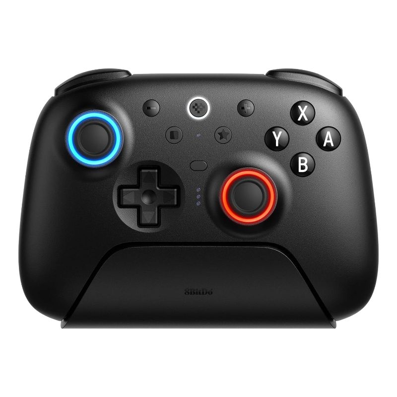 Photo 1 of 8Bitdo Ultimate 2 Bluetooth Controller for Switch/Switch 2 & Windows PC, Switch Pro Controller with TMR Joysticks, Switchable Hall Effect/Tactile Triggers, Vibration and Motion Control - Black