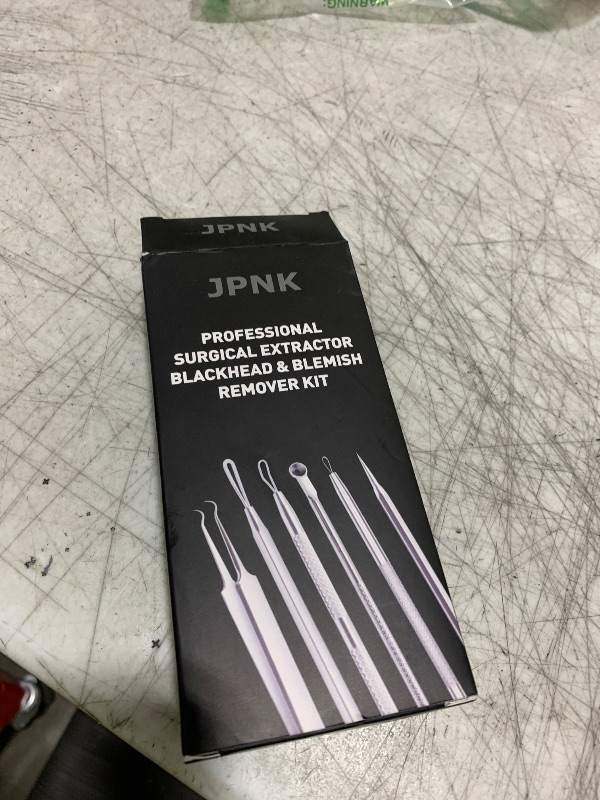 Photo 1 of JPNK Blackhead Remover Tool Comedones Extractor Acne Removal Kit for Blemish, Whitehead Popping, 6 Pcs Zit Removing for Nose Face Tools with a Leather Bag