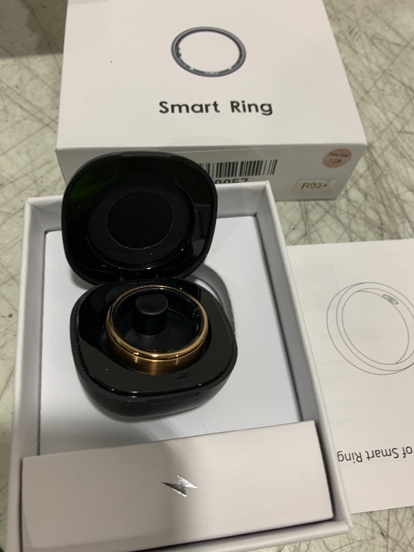 Photo 1 of  Smart Fitness Ring Tracker for Women Men with Charging Case, IP68 Waterproof for iPhone and Android, No Subscription Fee, Gold 8