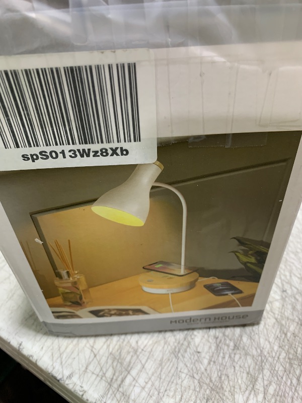 Photo 1 of Metal Desk Lamp With Wireless Charging, Touch Reading Light, 3 Way Dimmable for Bedroom, Study Room and Office - USB Charging Ports (Touch-White)