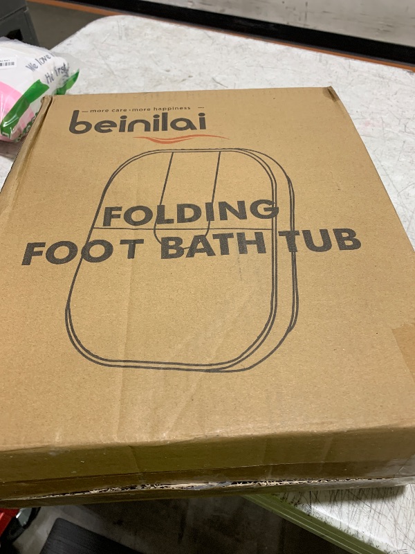Photo 1 of Beinilai Collapsible Foot Spa,Foot Bath with Heat and Massage and Bubble Jets,Foot Soak Tub with Six Non Motorized Rollers,Acupressure Massage Points,Red Light and Removable Pumice Stone
