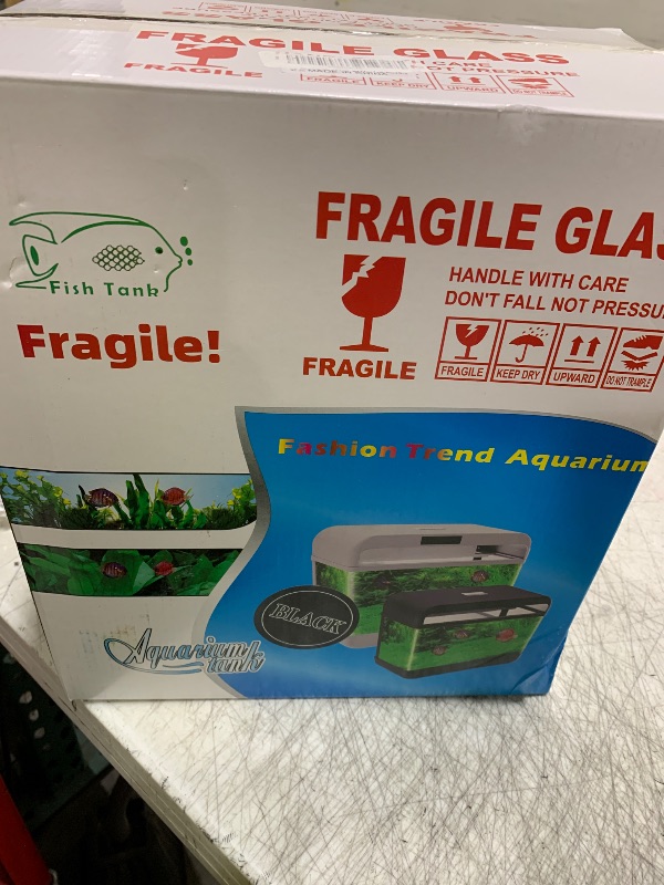 Photo 1 of Fish Tank Aquarium 2.2 Gallon with Adjustable 3 Colors Lighting 3 in 1 Pump with Filteration, Oxygenation, Water Circulation Triple Function, HD Float Glass, Leak-Proof Thickened Base