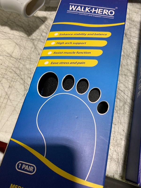 Photo 1 of Plantar Fasciitis Insoles for Men Women - Orthotics Inserts, Shoe Insoles Arch Support Flat Feet Inserts Work Boot Insoles for Standing All Day (Mens 8-8 1/2 | Womens 10-10 1/2)