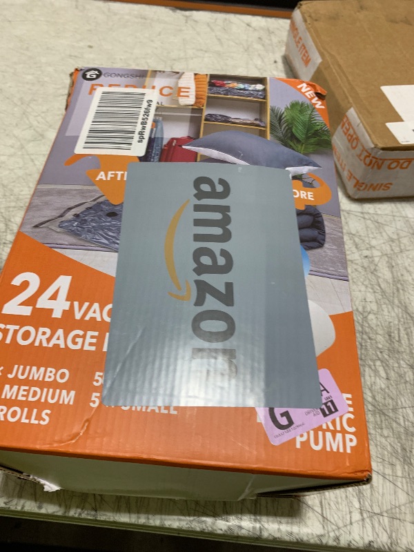 Photo 1 of 24 Pack Vacuum Storage Bags with Electric Pump, (5 Jumbo, 5 Large, 5 Medium, 5 Small, 4 Roll Up Bags) Space Saver Bag for Clothes, Mattress, Blanket, Duvets, Pillows, Comforters,Travel
