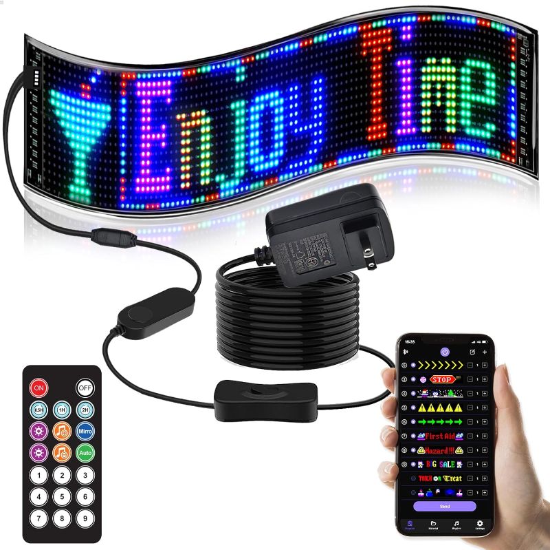 Photo 1 of GOTUS Programmable LED Sign,LED Sign for Business,Bluetooth APP Control,DIY Design Text, Patterns, Animations