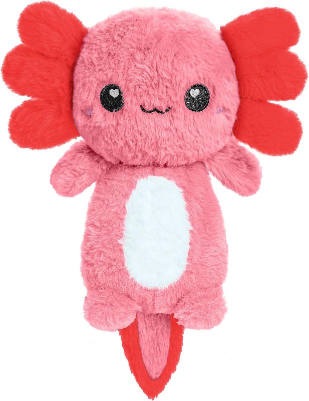 Photo 1 of Axolotl Microwavable Unscented Heating Pad for Women and Kids- Cute Soft Cozy Pillow Plush Heatable Warm Stuffed Animals - Kawaii Hot and Cold Plushie Food Toy - Axolotl Gifts for Girls and Boys