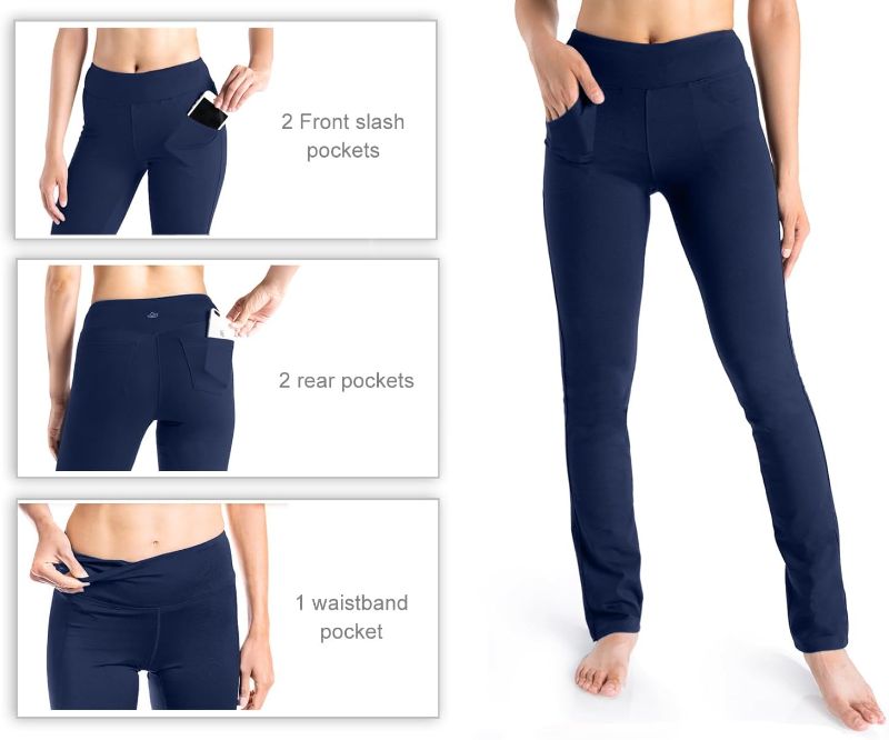 Photo 1 of Yogipace,5 Pockets,,Women's Straight Leg Yoga Dress Pants Workout Pants M