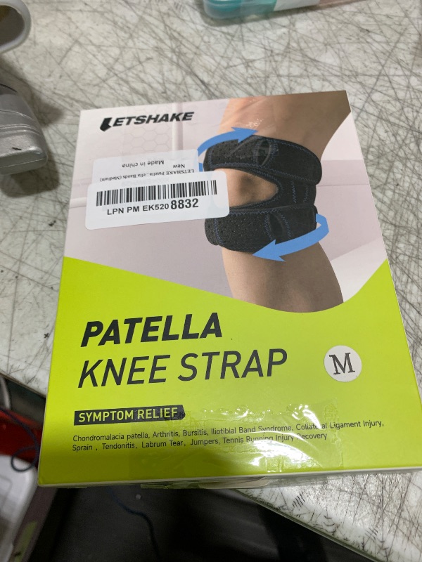 Photo 1 of LETSHAKE Patellar Tendon Support Strap with Side Stabilizers & Patella Gel Pads, Knee Brace for Women Men Meniscus Tear, Knee Pain Relief, Arthritis Pain And Support, Double Patella Bands (Medium)