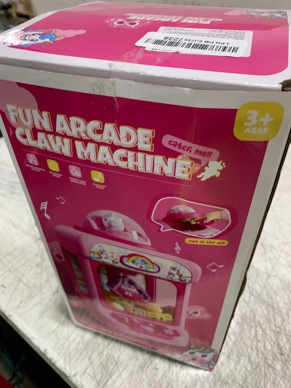 Photo 1 of Claw Machine for Kids, Mini Vending Machine Girls Unicorn Toys, Candy Grabber Prize Dispenser with Sound & 20 Mini Plush Toys, Electronic Arcade Game Indoor Toy for Home Party Birthday Gifts